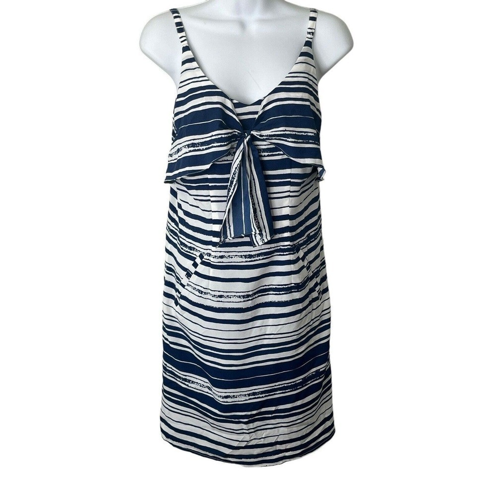 CAbi Marilyn Sundress Size XS Nautical Yacht Cruise Knot Stripe Dress Navy #5264 - Picture 2 of 14